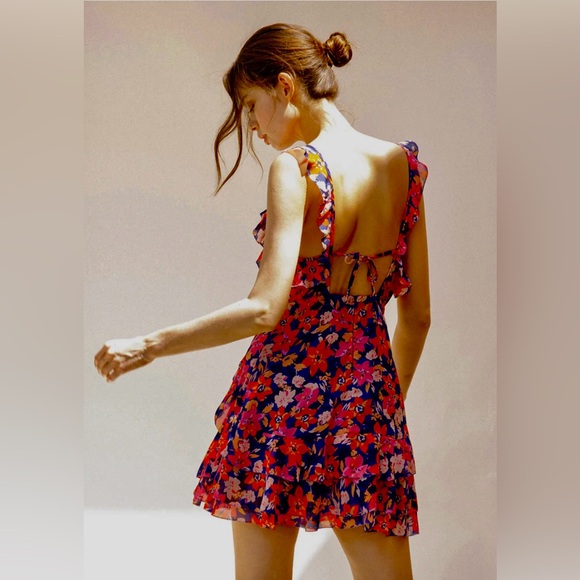 NWT Storia Maui Mini Floral Dress - Picture 5 of 16